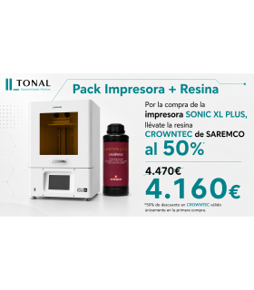 PACK IMPRESIÓN - IMPRESORA PHROZEN 3D SONIC XL PLUS + RESINA DENTAL CROWNTEC