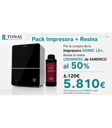 PACK IMPRESIÓN - IMPRESORA PHROZEN 3D SONIC LS PLUS + RESINA DENTAL CROWNTEC