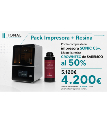 PACK IMPRESIÓN - IMPRESORA PHROZEN 3D SONIC CS PLUS + RESINA DENTAL CROWNTEC